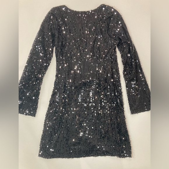 Hale Bob Sequined Long Sleeve Mini Dress - Picture 4 of 13